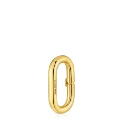 Anilla mediana con baño de oro 18 kt sobre plata Hold Oval^TOUS New