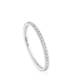 Anillo alianza de oro blanco con diamantes Les Classiques^TOUS