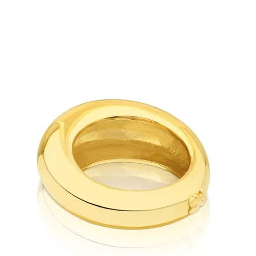 Anillo con baño de oro 18 kt sobre plata abombado Warm^TOUS Clearance
