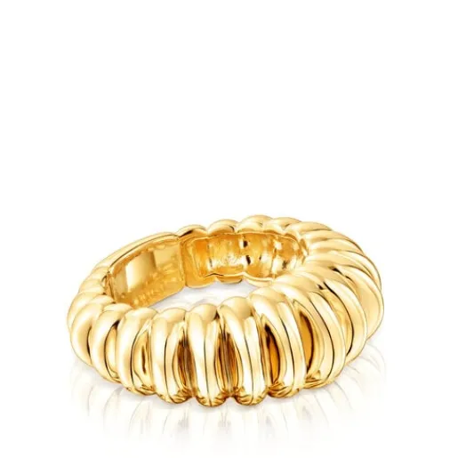 Anillo con baño de oro 18 kt sobre plata Virtual Garden^TOUS Clearance