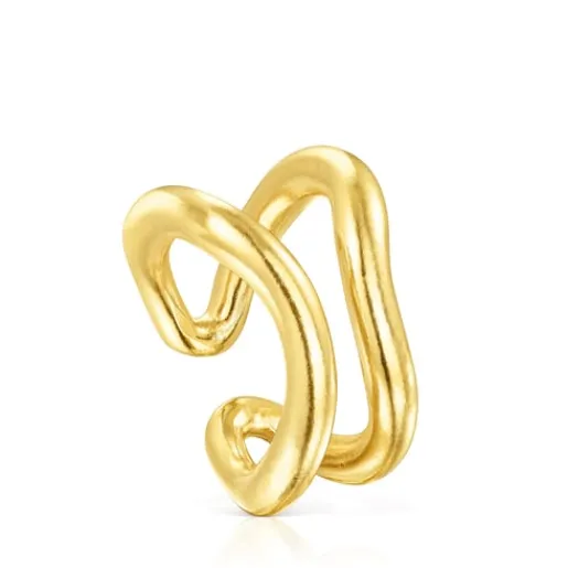 Anillo con baño de oro 18 kt sobre plata Hav^TOUS Hot