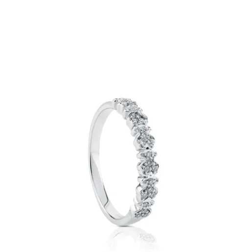 Anillo de oro blanco con diamantes motivos oso Fancy^TOUS New