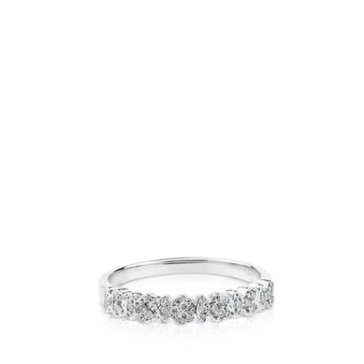 Anillo de oro blanco con diamantes motivos oso Fancy^TOUS New