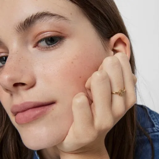 Anillo de oro y diamantes motivo trébol Good Vibes^TOUS Discount