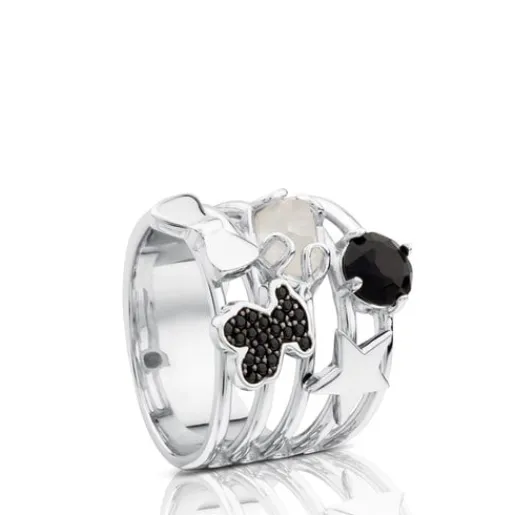 Anillo de plata con espinelas, ónix, cuarzo y nácar Join^TOUS Discount