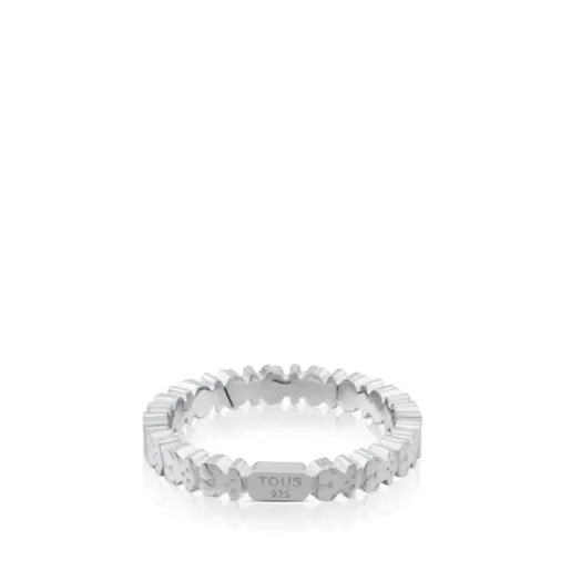 Anillo de plata motivos oso Straight^TOUS