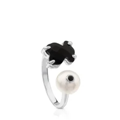 Anillo de plata, ónix, perla cultivada y espinela Erma^TOUS Outlet