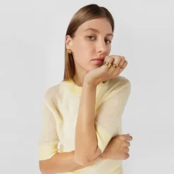 Anillo doble con baño de oro 18 kt sobre plata Virtual Garden^TOUS Outlet