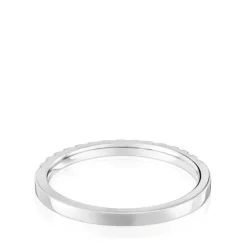 Anillo media alianza mediana de oro blanco con diamantes Les Classiques^TOUS Hot