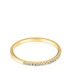 Anillo media alianza pequeña de con diamantes Les Classiques^TOUS Sale