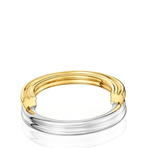 Anillo mediano bicolor y motivos oso 1950^TOUS Clearance
