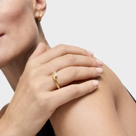 Anillo mediano bicolor y motivos oso 1950^TOUS Clearance