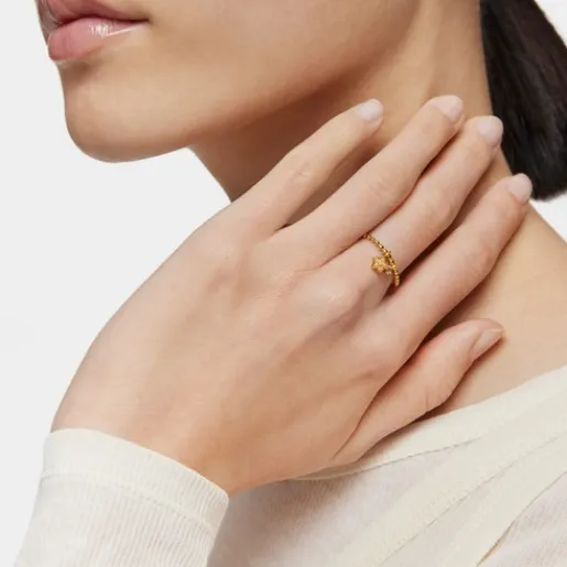 Anillo pequeño con baño de oro de 18 kt sobre plata y topacio Grain^TOUS Clearance