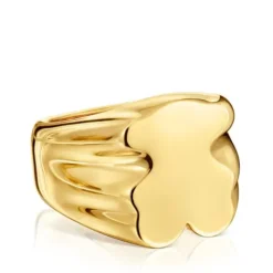 Anillo sello oso 15 mm con baño de oro 18 kt sobre plata Sweet Dolls^TOUS Discount