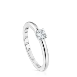 Anillo solitario de platino con diamante talla brillante creado en laboratorio Les Classiques LGD^TOUS Hot