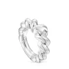 Anillo trenzado de plata motivo oso Twisted^TOUS Discount