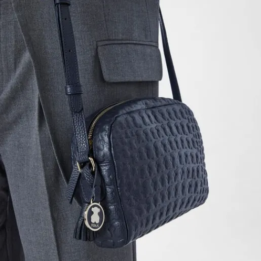 Bandolera de piel marino Sherton^TOUS Clearance