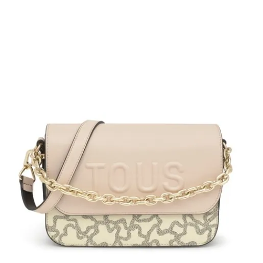 Bandolera mediana Chain negra y beige Kaos Icon^TOUS Outlet