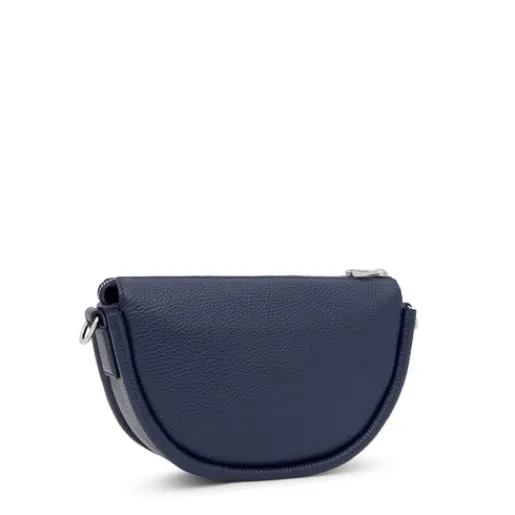 Bandolera mediana de piel marino Miranda^TOUS Online
