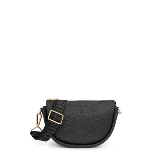 Bandolera mediana de piel negra Miranda^TOUS Online