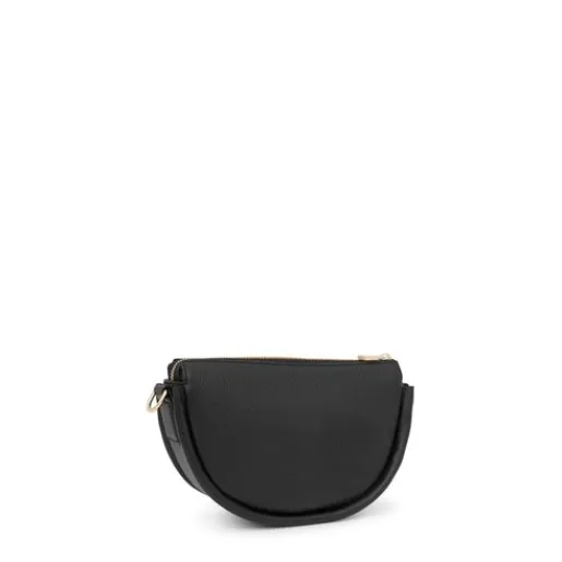 Bandolera mediana de piel negra Miranda^TOUS Online
