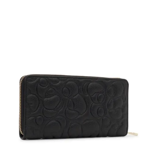 Billetera de piel negra Greta^TOUS