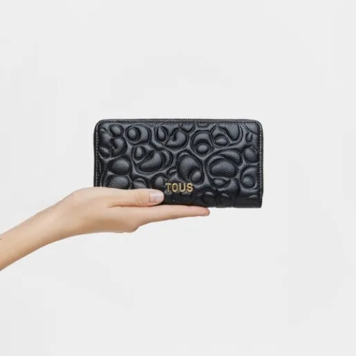 Billetera de piel negra Greta^TOUS