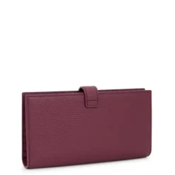 Billetera grande Flap de piel burdeos Miranda^TOUS Best