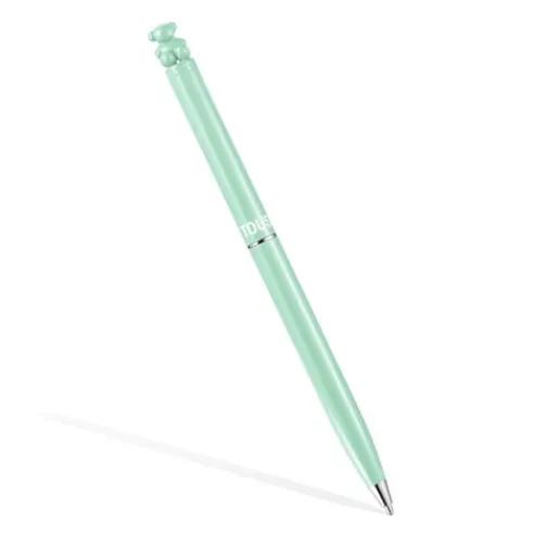 Bolígrafo cromado en color menta con oso Bold Bear^TOUS Discount