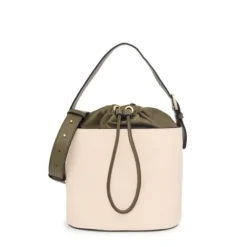 Bombonera beige y caqui Nanda^TOUS Discount