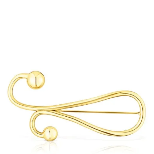 Broche con baño de oro 18 kt sobre plata Plump^TOUS New