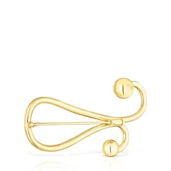 Broche con baño de oro 18 kt sobre plata Plump^TOUS New