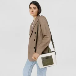Capazo pequeño beige y caqui Nanda^TOUS Best