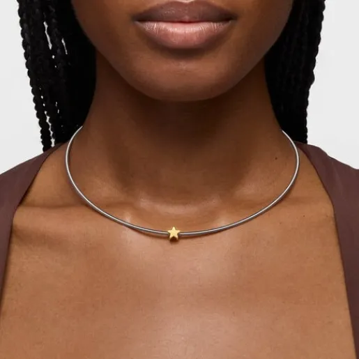 Charm 1950 estrella con baño de oro 18 kt sobre plata^TOUS Outlet