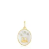 Colgante Cáncer con baño de oro 18 kt sobre plata, nácar y topacios Horoscope^TOUS Discount