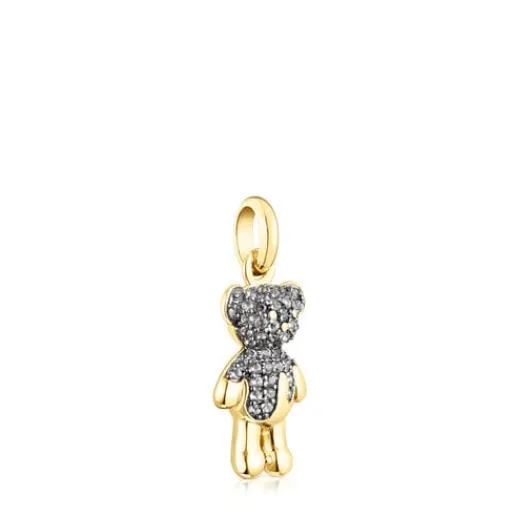 Colgante con baño de oro 18 kt sobre plata y iolita Teddy Bear Splash^TOUS