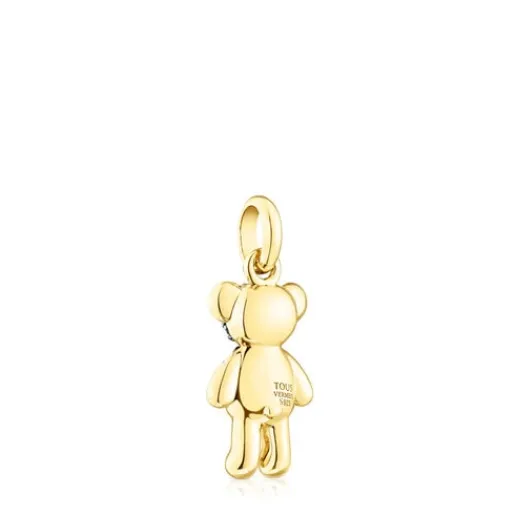 Colgante con baño de oro 18 kt sobre plata y iolita Teddy Bear Splash^TOUS