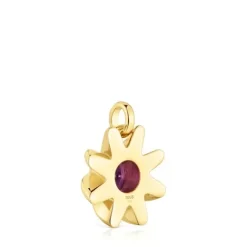Colgante con baño de oro 18 kt sobre plata y amatista Galia^TOUS Clearance
