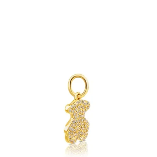 Colgante de oro con diamantes motivo oso 11mm Gem Power^TOUS Clearance
