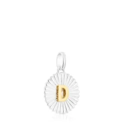 Colgante medalla letra D bicolor Alphabet^TOUS New