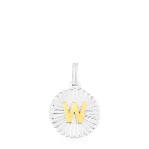 Colgante medalla letra W bicolor Alphabet^TOUS New