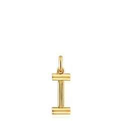 Colgante mediano letra I con baño de oro 18 kt sobre plata Alphabet^TOUS Sale