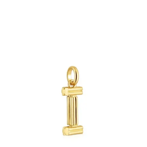 Colgante mediano letra I con baño de oro 18 kt sobre plata Alphabet^TOUS Sale