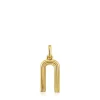 Colgante mediano letra N con baño de oro 18 kt sobre plata Alphabet^TOUS Best