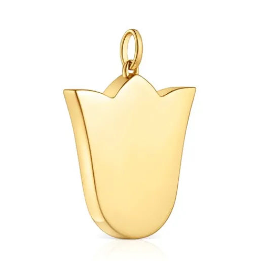 Colgante mediano tulipa con baño de oro 18 kt sobre plata 29 mm Sweet Dolls^TOUS Online