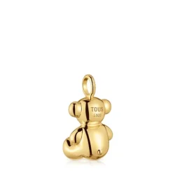 Colgante oso mediano con baño de oro 18 kt sobre plata y amatista Bold Bear^TOUS Best