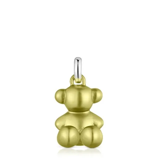 Colgante oso mediano de acero en color lima Bold Bear^TOUS Best