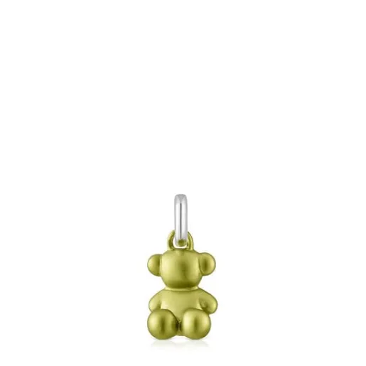 Colgante oso pequeño de acero en color lima Bold Bear^TOUS New