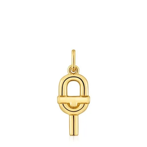 Colgante pequeño con baño de oro 18 kt sobre plata MANIFESTO^TOUS Discount