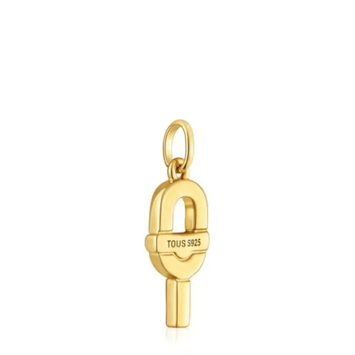 Colgante pequeño con baño de oro 18 kt sobre plata MANIFESTO^TOUS Discount